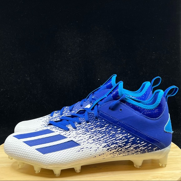 Adidas Adizero Scorch Football Cleats Navy Blue/White FW4086 Mens Sz 12.5 - Picture 7 of 10